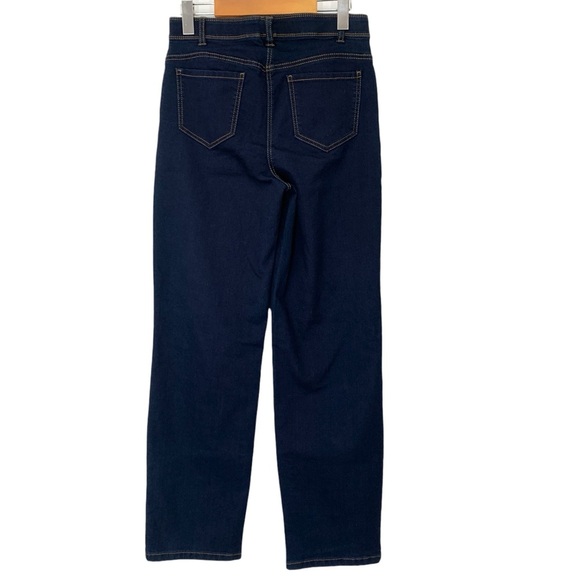 Alia Jeans Womens Size 8 Blue Straight Leg Elastic Waist Pull On Stretch New - Picture 3 of 6